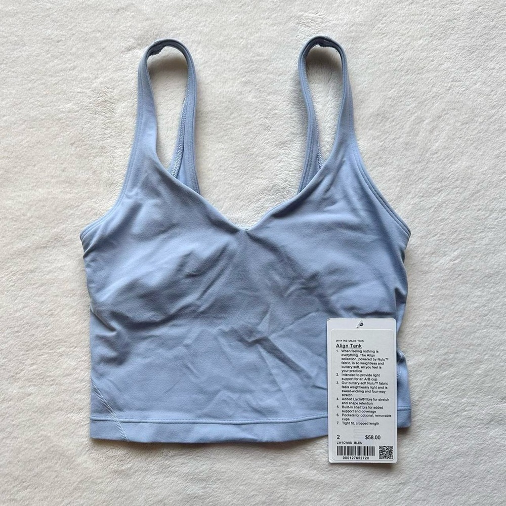 lululemon align tank blue linen